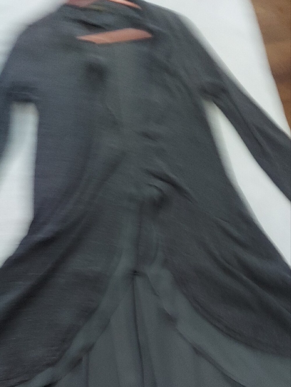 5 for $10 M&M Reborn Dark Gray Knit Open Cardigan - Picture 5 of 9